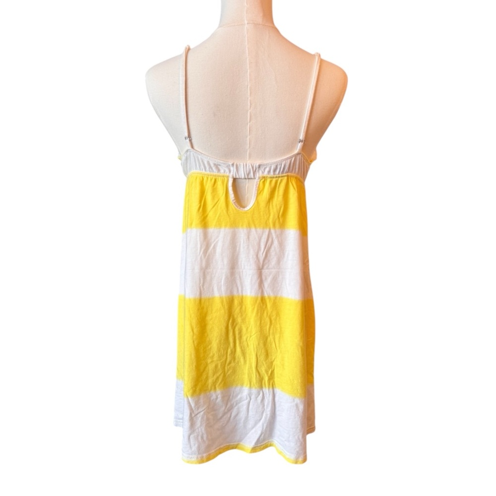 Y2K PINK Victoria's Secret Yellow and White Nightie Chemise Size Medium - Picture 3 of 11